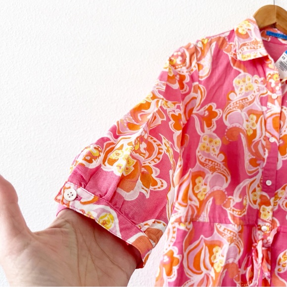 J. McLaughlin Foley Linen Dress in Trinidad Abstract - Picture 3 of 10